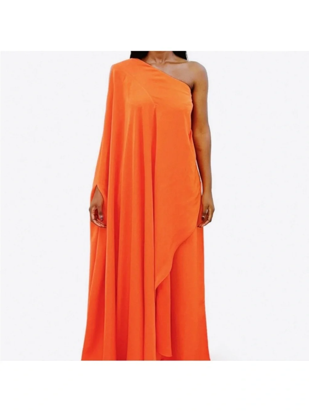NWT Hanifa Elle Orange One Shoulder Draping TOP ONLY Size 2X - Picture 2 of 3